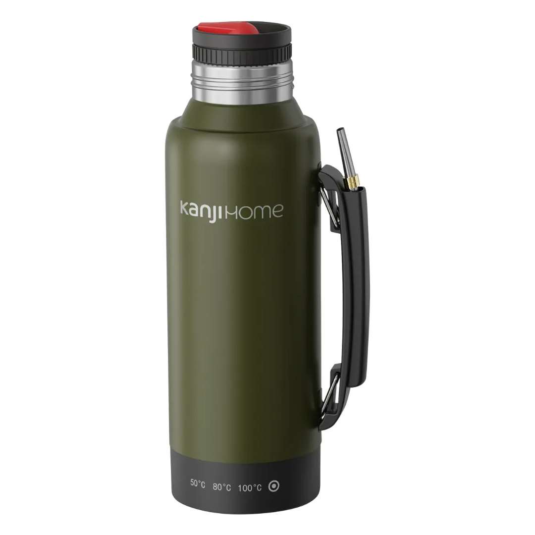 Termo Eléctrico T-mate 1 Litro Tapa Mate Y Bombilla Color Ve Verde - Image 2