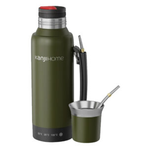 Termo Eléctrico T-mate 1 Litro Tapa Mate Y Bombilla Color Ve Verde