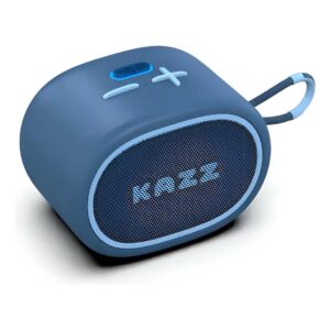 Mini Parlante Portatil Kazz Finn Bluestooth Color Azul Color Azul Acero