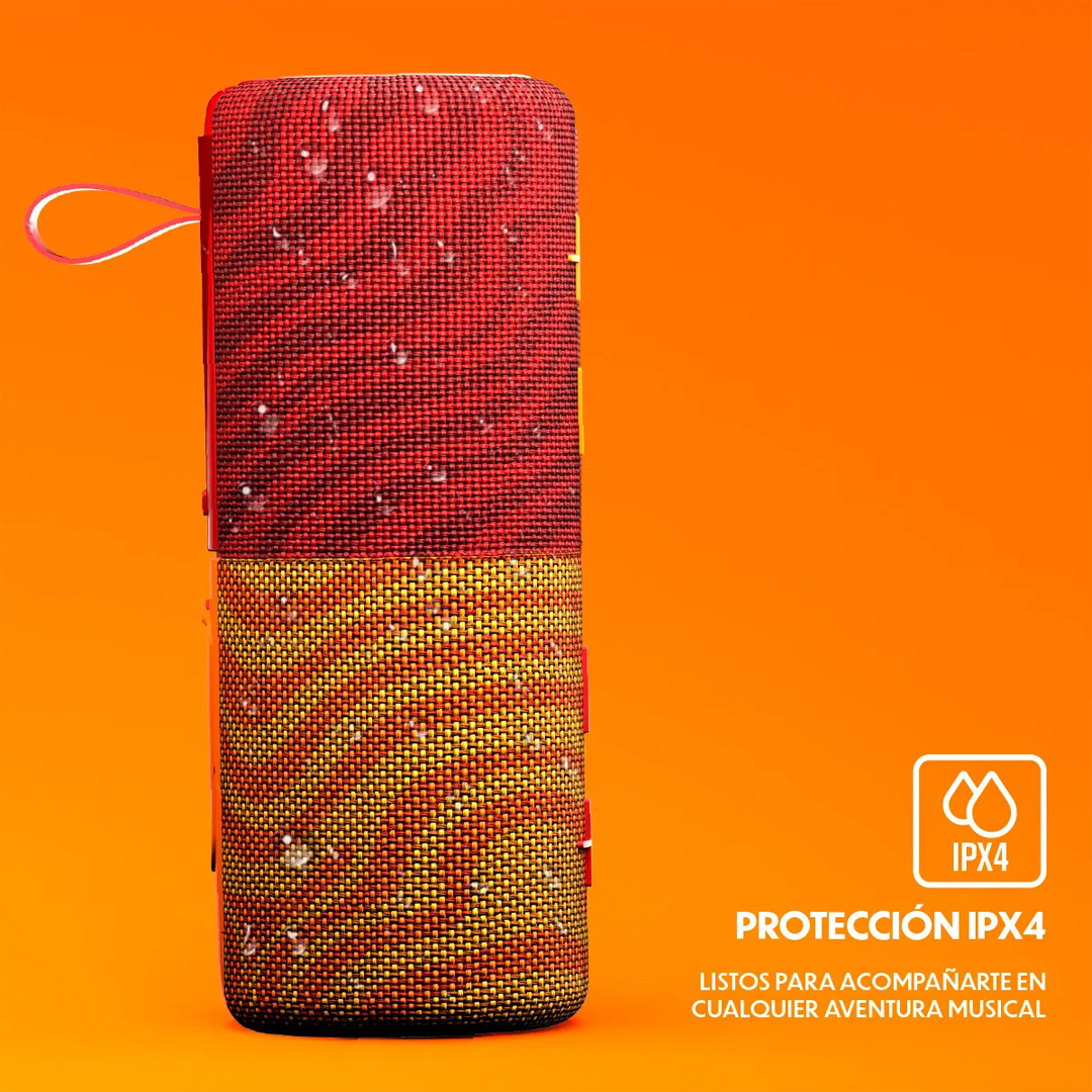 Parlante Portatil Stromberg Mega Twin Lava 2 En 1 Ipx4 Usb-c Naranja - Image 3