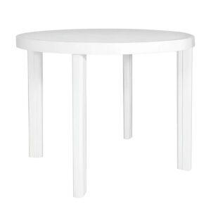 Mesa Redonda Pvc Garden Life Blanco Guinea