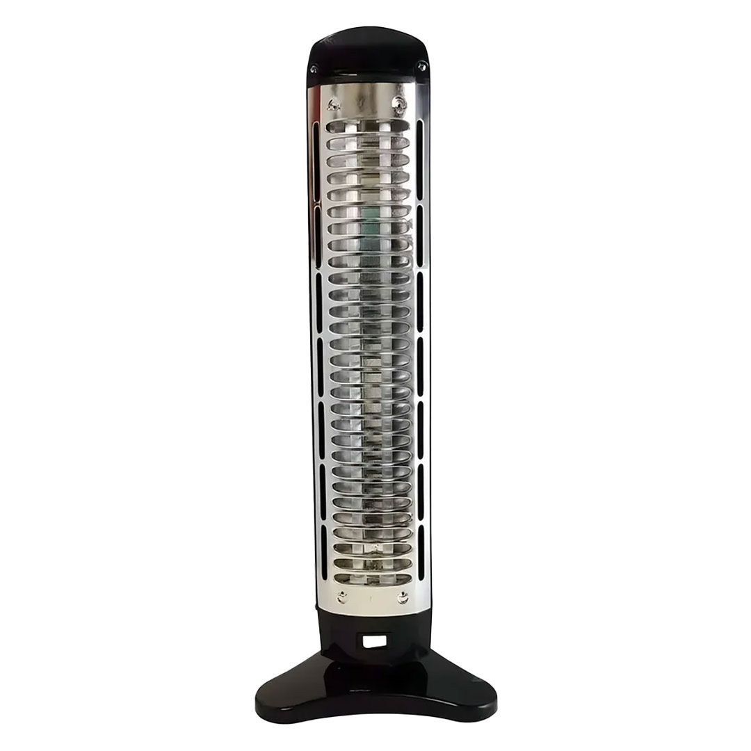 Estufa Eléctrica Magiclick Vertical Cuarzo 2 Velas 1200w Calefactor Cromado