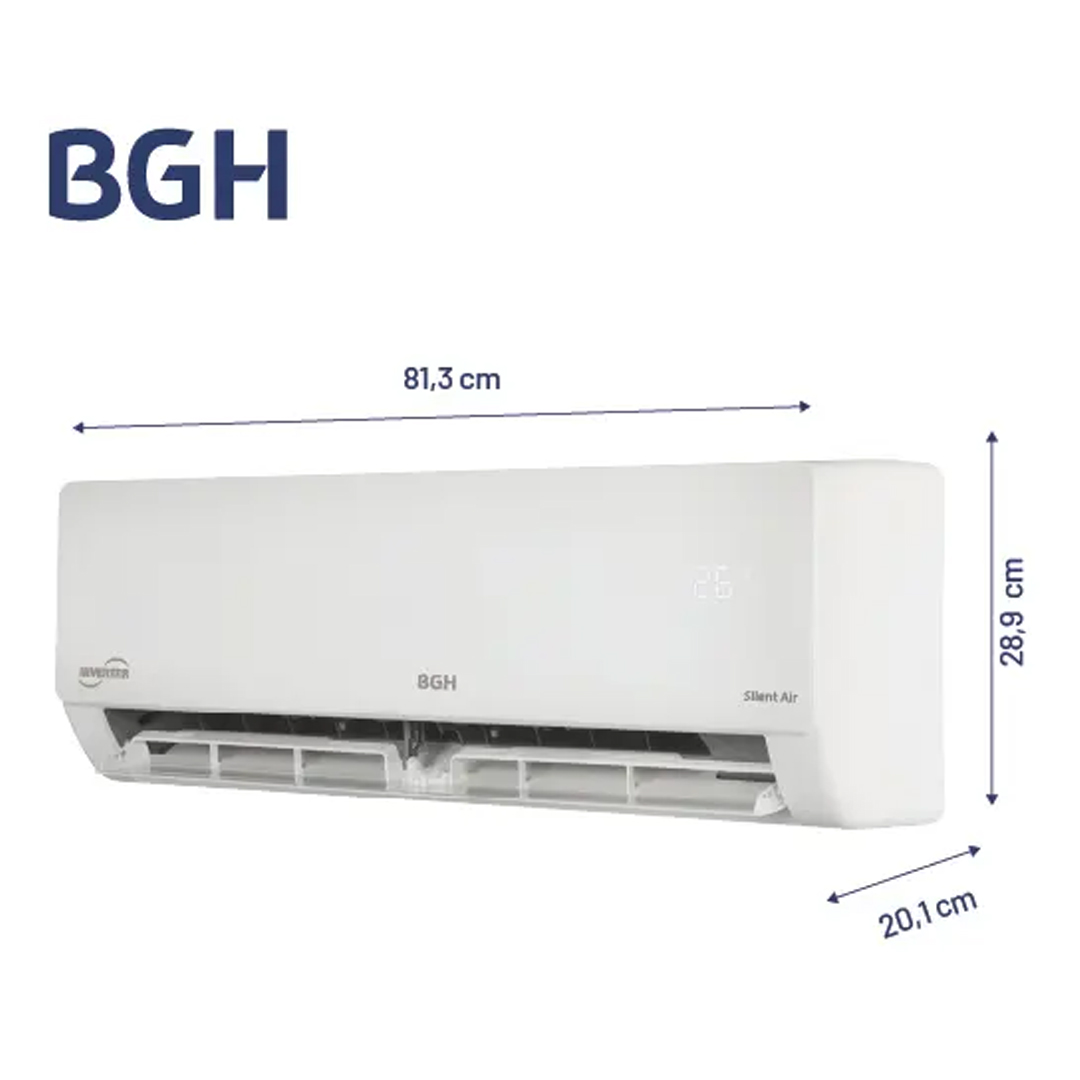 Aire Acondicionado Frio Calor Bgh Split Inverter 3139f Blanco - Imagen 2