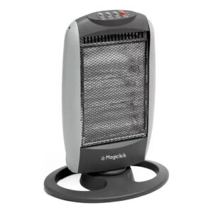 Calefactor Halógeno Giratorio Magiclick C1003 1200w Gris Con Protección