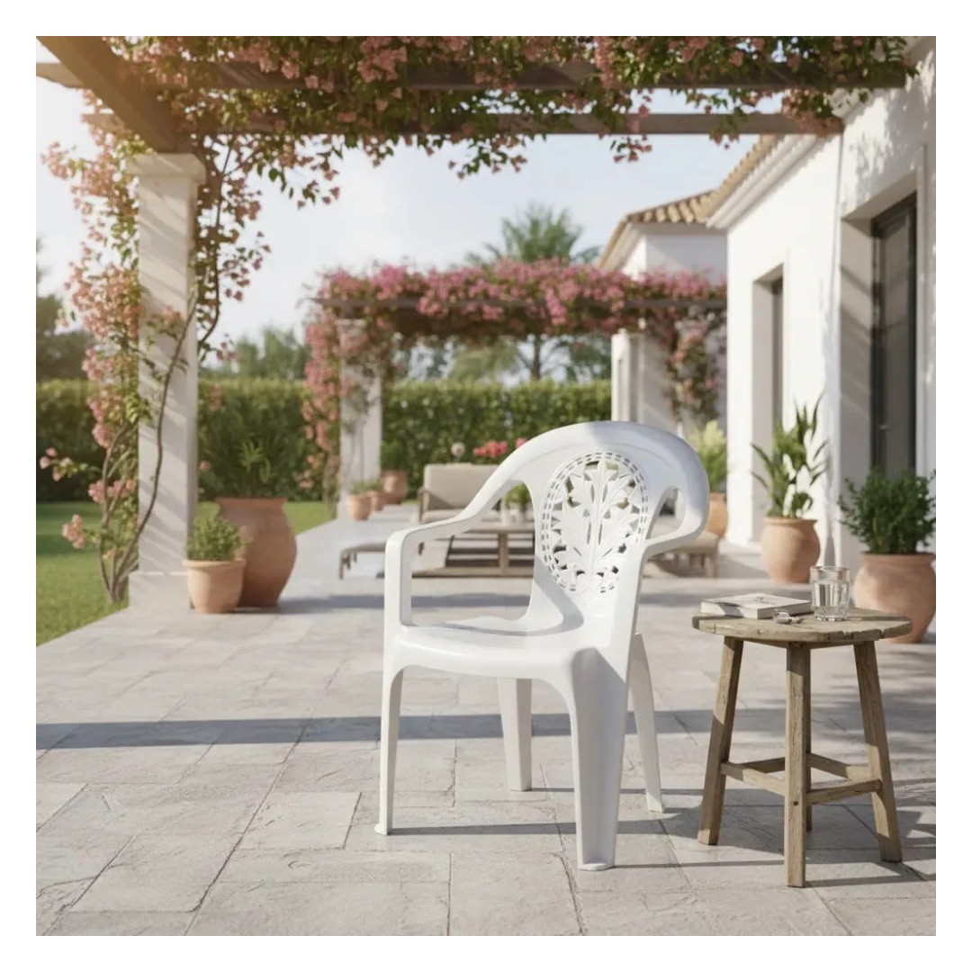 Silla de Jardín de Plástico Reforzada con Apoyabrazos Moon - imagen 6